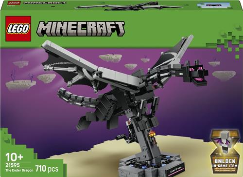 LEGOÂ® MinecraftÂ® De Enderdraak Bouwspeelgoed voor Kinderen - Videogamedecoratie - Verstelbare Figuur met Klappende Vleugels - Cadeautip voor Jongens en Meisjes Vanaf 10 Jaar - 21595