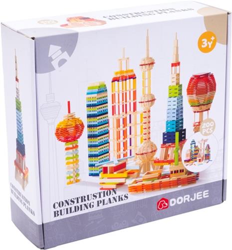 Dorjee Bouwplankjes set van 200 stuks