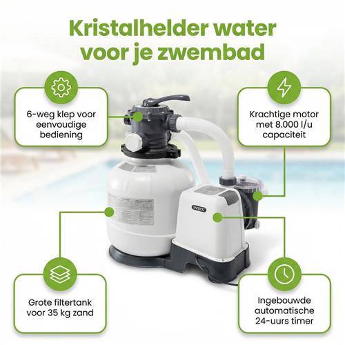 Intex Rechthoekig Ultra XTR Frame Zwembad - 975 x 488 x132 cm - Inclusief Pomp - Ladder - Grondzeil - Afdekzeil - Onderhoudspakket - Stofzuiger - 9-delig
