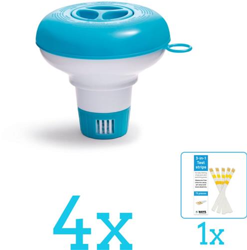 Intex Chloordrijver - Ã¸12,7cm - Zwembad Onderhoud - 29040NP - Volumebundel - Chloordrijver - 4-delig