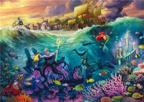 Schmidt puzzel Disney De Kleine Zeemeermin Ursula 1000 stukjes legpuzzel.