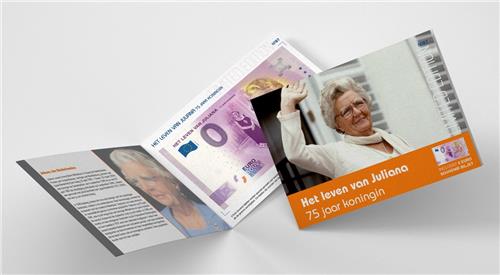0 Euro biljet Nederland 2023 - Het leven van Juliana 75 jaar koningin LIMITED EDITION