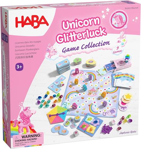 Haba eenhoorn bordspel Unicorn Glitterluck spelletjes collectie.