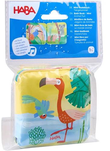 Haba badboekje dierenpret baby speelgoed met rammelaar.