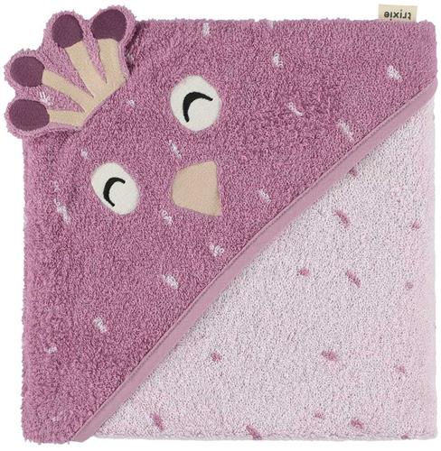 Trixie badcape baby 75x75cm Mrs. Peacock - zachte babyhanddoek.
