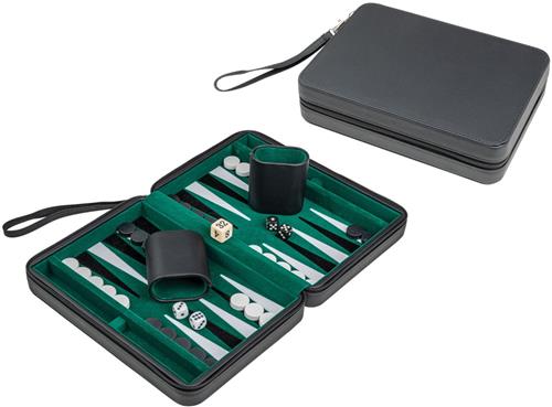 Philos Backgammon reiskoffer magnetisch met handvat - reisspel.