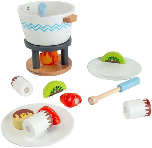 Bigjigs Houten Chocoladefondue Speelset - 16dlg.