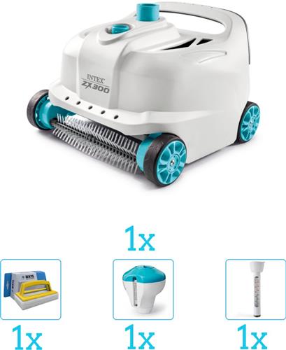 Intex Zwembad stofzuiger Deluxe ZX300 - Automatisch - 28005 inclusief Thermometer - Chloordrijver - Scrubborstel