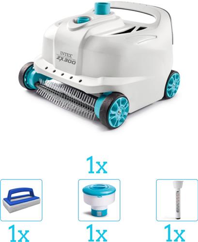Intex Zwembad stofzuiger Deluxe ZX300 - Automatisch - 28005 inclusief Thermometer - Chloordrijver - Scrubborstel