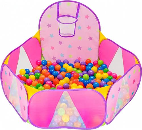 Ballenbak - ballenbak ballen - ballenbak baby - Ballen niet inbegrepen - 4.8 x 35 x 27cm - Opvouwbaar - Speelgoed - Roze - van Imperatoris