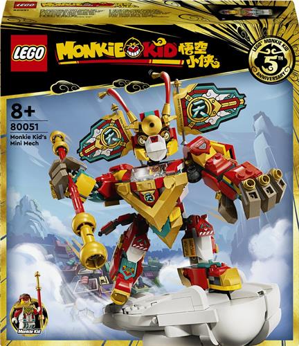 LEGO Monkie Kid Mini Mech 80051, Bouwpakket, 8 jaar, Kunststof, 556 stuk(s), 702 g