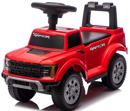 sun baby Loopauto voor kinderen vanaf 12 maanden  Ford Raptor  grote terreinwielen, LED-verlichting, zitje met rugleuning en opbergruimte, tot 25 kg, rood