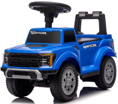 sun baby Loopauto voor kinderen vanaf 12 maanden  Ford Raptor  grote terreinwielen, LED-verlichting, zitje met rugleuning en opbergruimte, tot 25 kg, blauw