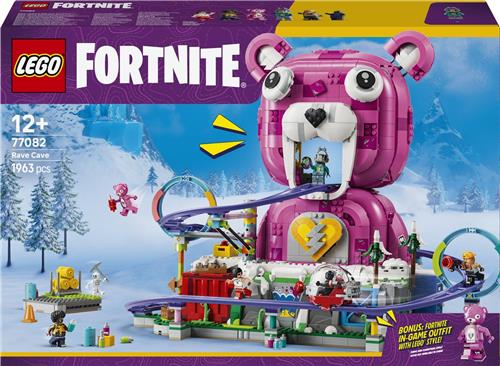 LEGOÂ® FortniteÂ® Rave Cave - Bouwset voor Kinderen - Cadeau voor Gamers  Bekende Locatie uit de Game met Cuddle Team Leader Hoofd en Achtbaan - Inclusief 6 Minifiguren - 77082