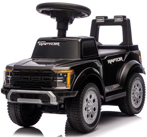 sun baby Loopauto voor kinderen vanaf 12 maanden  Ford Raptor  grote terreinwielen, LED-verlichting, zitje met rugleuning en opbergruimte, tot 25 kg, zwart