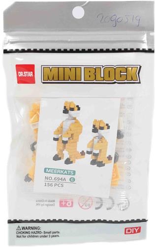 PIA Soft Toys - Bouwset blokken - stokstaartje - 2 cm x 10 cm x 17 cm