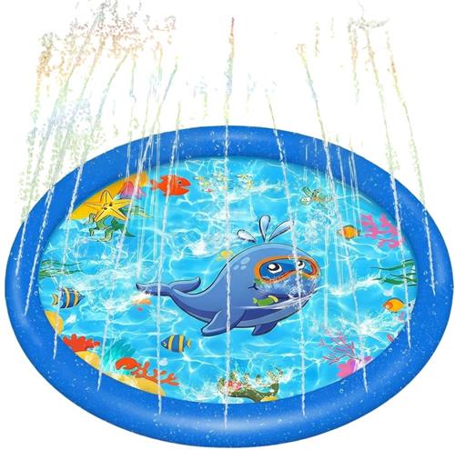 Splash Pad - Waterspeelmat baby - Watermat - Speelkleed - Opblaasbaar - 170 cm - 12 Maanden tot 1 Jaar - Waterspeelgoed baby - Waterspeelgoed voor in een zwembad - van Imperatoris