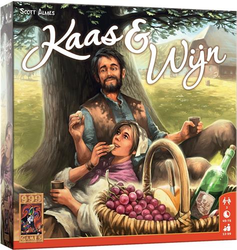 999 Games - Kaas & Wijn - Uitdagend tweespelersspel - Vervolg op het populaire Brood & Bier!