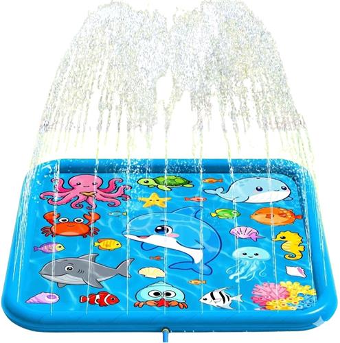 Splash Pad - Waterspeelmat baby - Watermat - Speelkleed - Opblaasbaar - 170 cm - 18 Maanden en Ouder - Waterspeelgoed baby - Waterspeelgoed voor in een zwembad - van Imperatoris