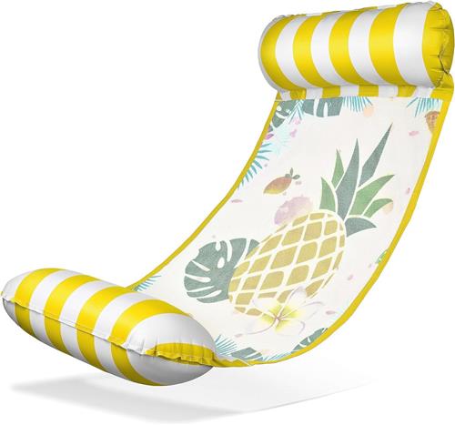 Waterhangmat - 1 stuck - waterhangmat volwassenen - luchtbed zwembad volwassenen - opblaasbaar zwembad - Waterspeelgoed - Ananas geel - van Imperatoris