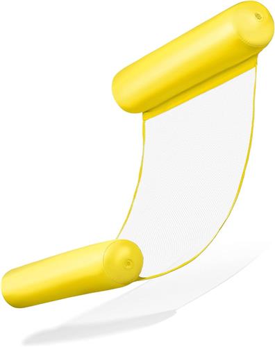 Waterhangmat - 1 stuck - waterhangmat volwassenen - luchtbed zwembad volwassenen - opblaasbaar zwembad - Waterspeelgoed - Geel - van Imperatoris