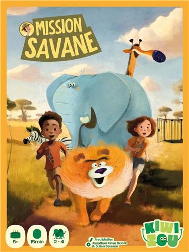 Mission Savane - Geronimo Games - Kiwizou - Kinderspel - vanaf 5 jaar oud - van 1 tot 4 spelers