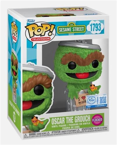 Funko Pop! SESAME STREET: OSCAR the GROUCH Funko Special Edition FLOCKED #1793