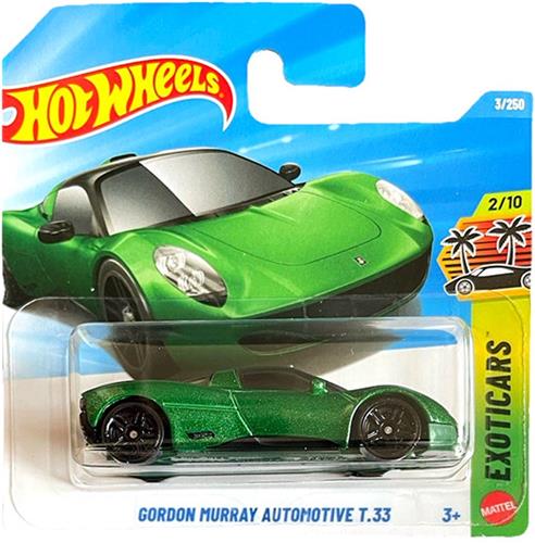 HOT WHEELS GORDON MURRAY AUTOMOTIVE T.33 GREEN SUMMER 3/250 HW EXOTICARS 2/10 2026 1:64