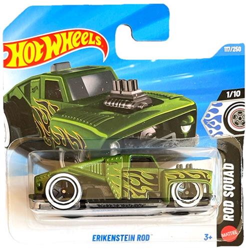 HOT WHEELS ERIKSTEIN ROD GREEN METALIC FLAME 117/250 HW ROD SQUAD 1/10 SHORT CARD 2026