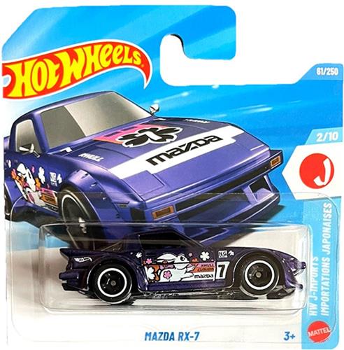 HOT WHEELS MAZDA RX-7 PURPLE 61/250 HW J-IMPORTS 2/10 IMPORTATIONS JAPONAISES 1:64 SHORT CARD 2026