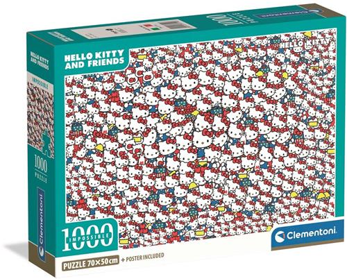 Clementoni - Hello Kitty - Impossible - Legpuzzel - 1000 stukjes