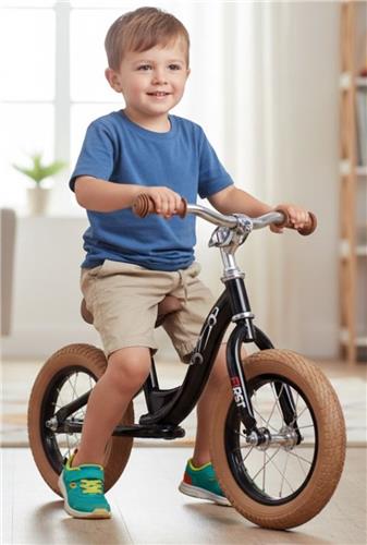 2Cycle - Loopfiets - First - Luchtbanden - Zwart - Loopfiets 2 jaar - Balance bike