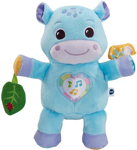 VTech Baby Knuffelnijlpaardje - Interactieve Knuffel - 35+ Melodietjes, Liedjes, Geluiden en Zinnetjes - Vanaf 3 Maanden