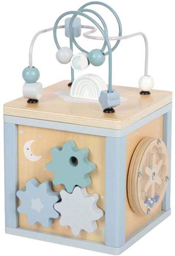 Small Foot - Houten Motor Vaardigheden Kubus Blauw