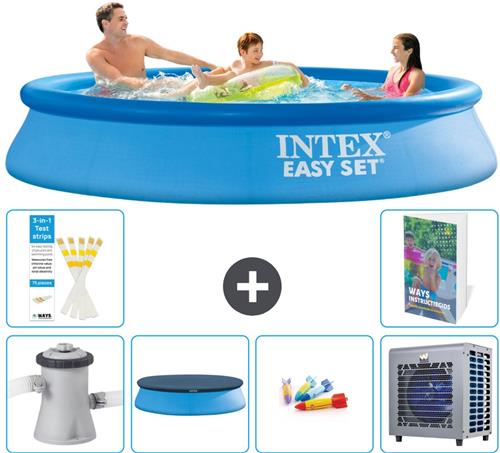 Intex Rond Opblaasbaar Easy Set Zwembad - 305 x 61 cm - Blauw - Inclusief Pomp Afdekzeil - Speelgoed - Warmtepomp - 7-delig
