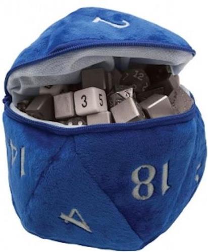 D20 Plush Dice Bag - Blue