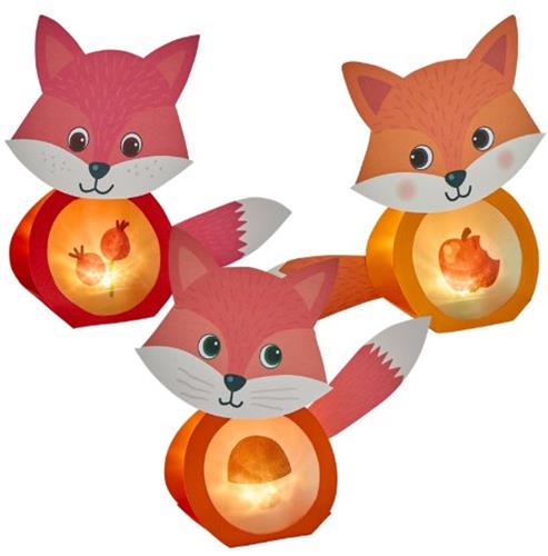 Haba knutselpakket eerste plakkunsten minilichten vosjes - 3+
