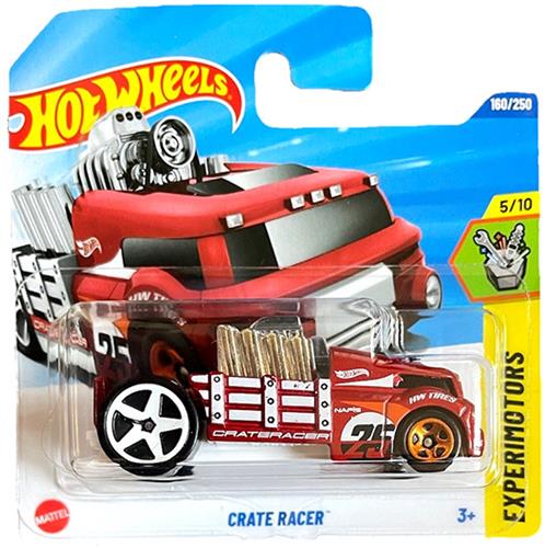 HOT WHEELS CRATE RACER RED CHROME 160/250 HW EXPERIMOTORS 5/10 SHORT CARD 2025 1:64