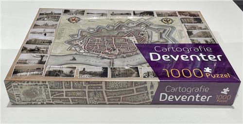 Tucker's Fun Factory puzzel landkaart Deventer 1000 stukjes karton.