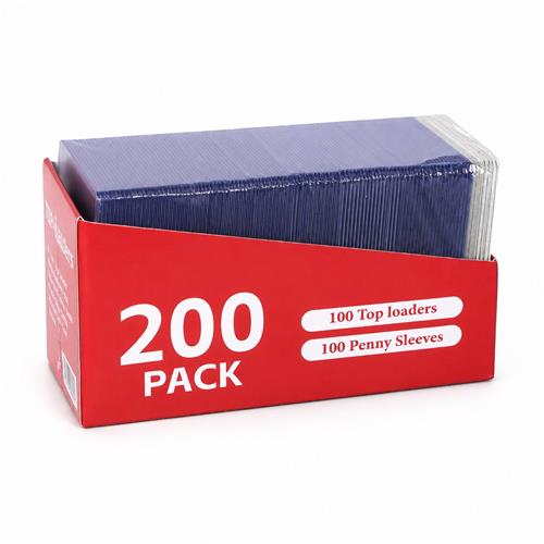 BOTC Toploader 3x4 inch - Trading Card Sleeves - 200 Stuks  Harde & Zachte Kaartbeschermers  100 Toploaders+100 Soft Sleeves - Transparant