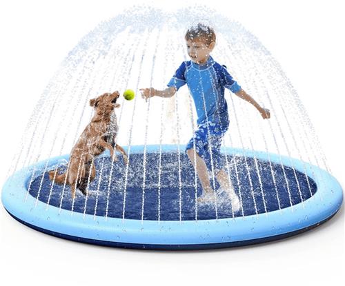 KZQ Dikke Antislip Waterspeelmat 170 Cm Ondiep Zwembad Voor Baby Peuter En Huisdier Waterspeelgoed Buiten Gemakkelijk Schoon Te Maken