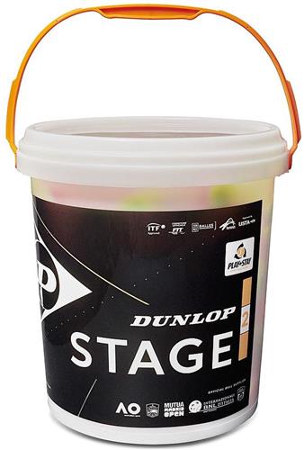 Dunlop Mini-tennisbal Stage 2 Rubber/vilt Oranje/geel 60 Stuks