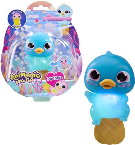 Goliath Let's Glo Puddles Blauw - Speelgoedrobot - Speelfiguur - Vogelbekdier - Geeft licht in het water