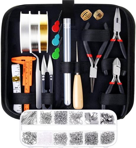BOTC Sieraden Maakset Compleet - Sieraden Reparatie Set - Jewelry Making Supplies Kit met Gereedschap, Draad en Onderdelen  Voor Sieraden Maken, Repareren en Kralen Rijgen