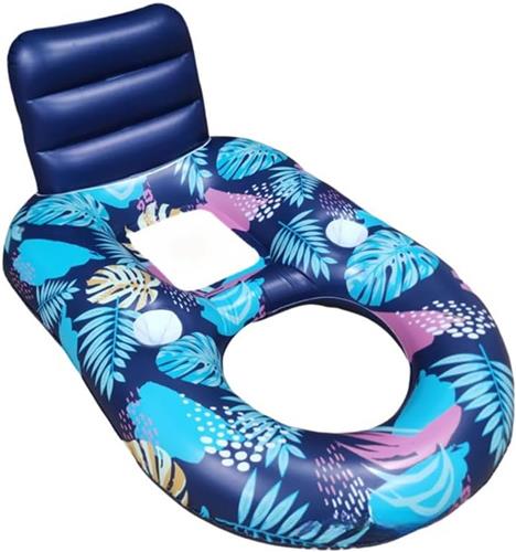 Extra grote opblaasbare drijfstoel - 2-in-1 opblaasbare drijfstoel voor volwassenen - Perfect voor stranden, meren en feestjes - 140x90x65cm