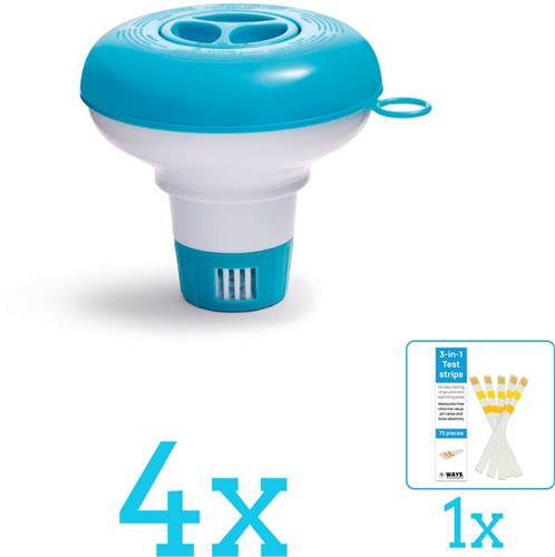 Intex Chloordrijver - Ã¸12,7cm - Zwembad Onderhoud - 29040NP - Volumebundel - Chloordrijver - 4-delig