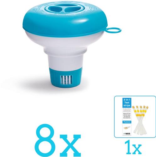 Intex Chloordrijver - Ã¸12,7cm - Zwembad Onderhoud - 29040NP - Volumebundel - Chloordrijver - 8-delig