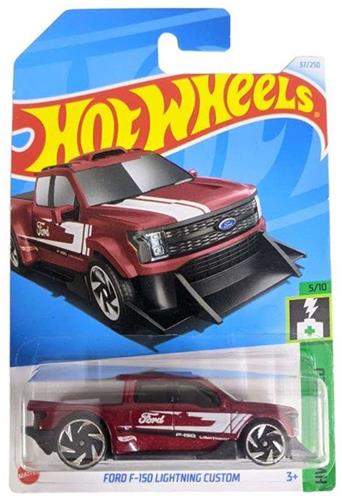 HOT WHEELS FORD F-150 RED 37/250 (1:64) HW GREEN SPEED 5/10 LONG CARD 2024