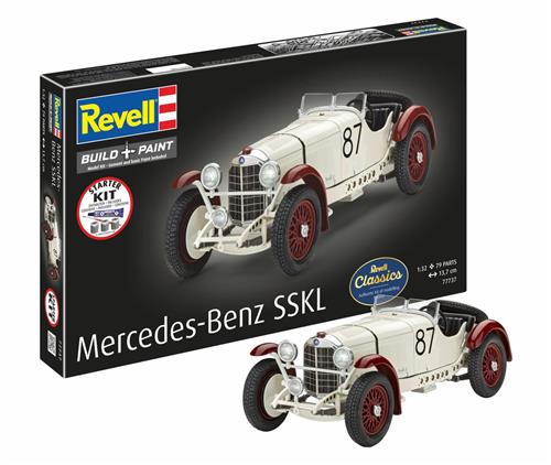Revell Modelbouwpakket Auto - 77737 Mercedes-Benz SSKL - Klassieke Auto - Starter Kit Plastic - 1:32 - Modelbouw