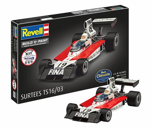 Revell Modelbouwpakket Militaire voertuigen - 77739 Surtees TS16/03 - Formule 1 Auto - Starter Kit Plastic - 1:32 - Modelbouw